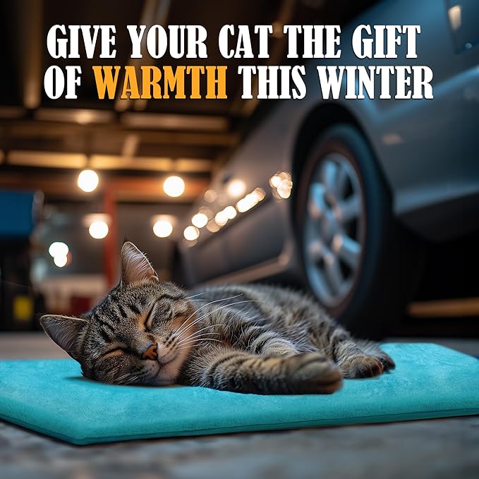 PETNF Outdoor Pet Heating Pad for Cats Dogs Waterproof Cat Warming Pad Outdoor Outside Safe Electric Heating Pad for Feral Cat House Heated Dog Bed Mat 20"X16"