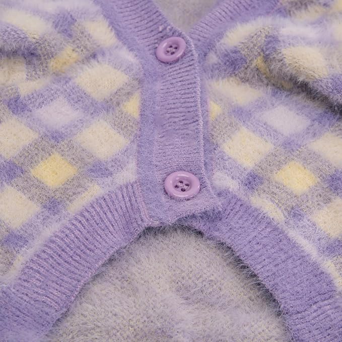 Dog Sweater, Sweaters for Small Dogs, Warm Soft Pet Clothes for Puppy, Medium Large Cat, Dogs Girl or Boy, Dog Shirt for Winter Christmas (Purple, Small)