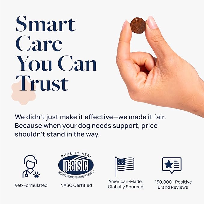 Veterinary Formula Smart Vitality Senior Support Dog Supplements 60ct – Senior Dog Vitamins to Help Promote Mobility, Hip & Joint, Immune Health – Dog Multivitamin with Glucosamine and Chondroitin