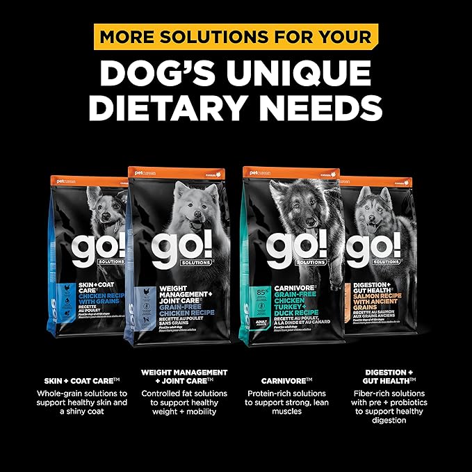 Go! Solutions Sensitivities Limited Ingredient Insect Grain-Free Dry Dog Food, Chicken-Free Kibble Made by Experts for Sensitive Stomachs & Food Allergies, for Puppies, Adults, & Seniors, 12 lb Bag