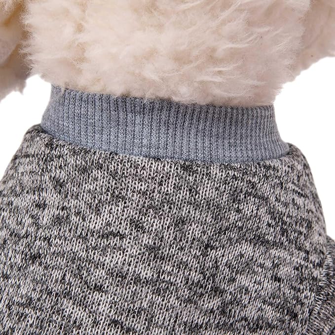 Dog Sweater, Dog Sweaters for Small Dogs, 2, 3 Pack Warm Soft Pet Clothes for Puppy, Medium Large Cat, Dogs Girl or Boy, Dog Shirt for Winter Christmas (Coat Grey+Navy, Small)