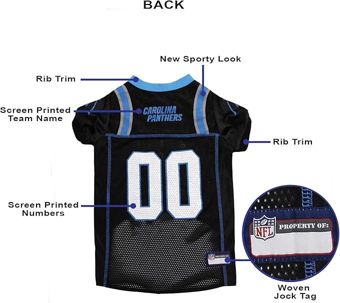 Carolina Panthers Pet Striped Jersey