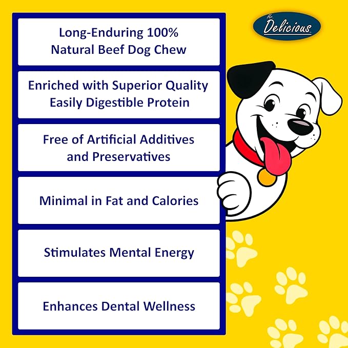 Mr. Delicious Bully Sticks for Dogs, 10 Count, 12 Inch Thin, Consistent Thickness, All Natural, Grass Fed, Rawhide-Free, Single Ingredient, Long Lasting Dog Chews