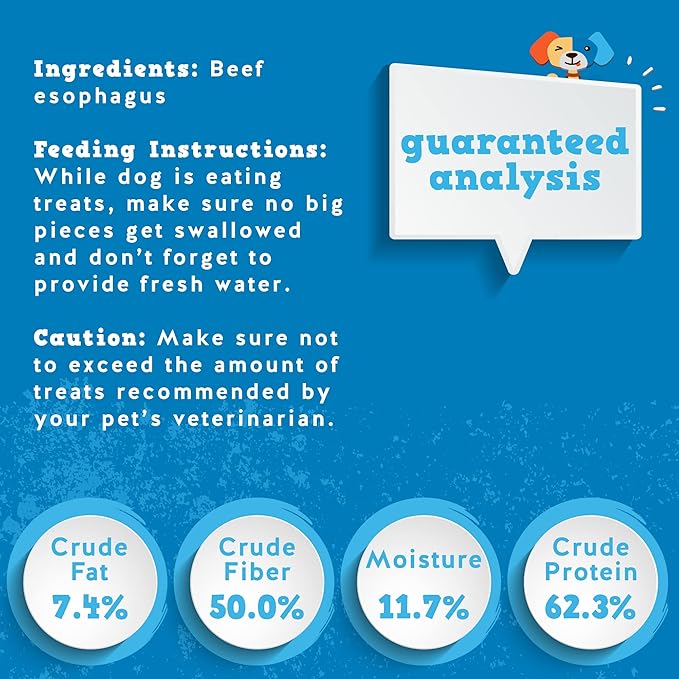 Jack&Pup 6" Beef Trachea for Dogs 20 Pack | All Natural Single Ingredient Dog Treat Dog Trachea Chews | Savory and Fun Treat for Dogs