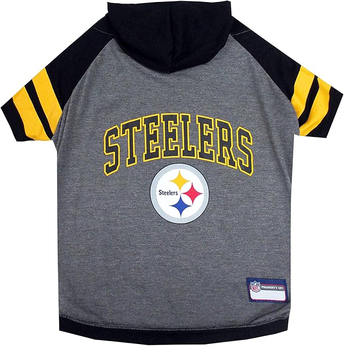 Pets First Pittsburgh Steelers Hoodie T-Shirt, Large