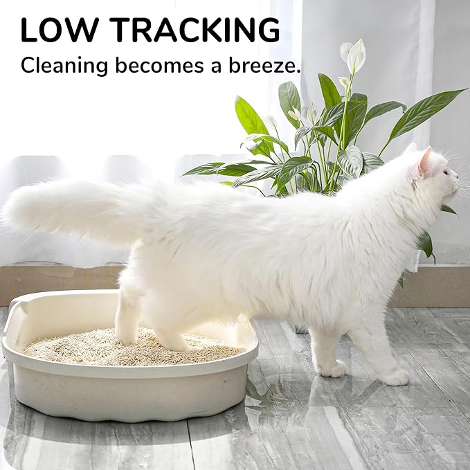 FUKUMARU Tofu Cat Litter, 12lb Clumping Litter for Cats, Mixed Corn Pellets, Dust-Free and Easy Clumping, Odour Control, Flushable, Low Residue