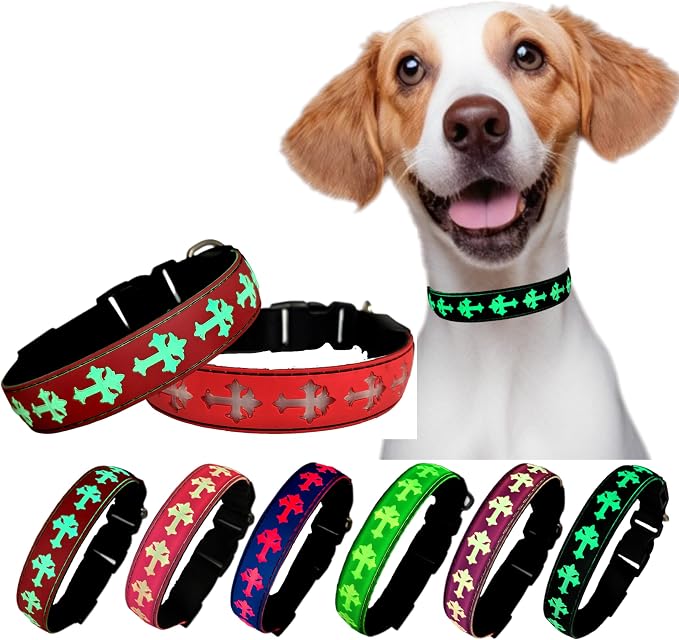 Light Up Glow Dog Collar with Chinese Style Holder Compatible with AirTag