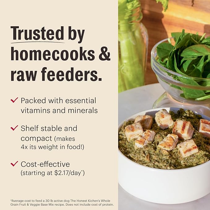 The Honest Kitchen Human Grade Wholemade™ Dehydrated Grain Free Fruit & Veggie Base Mix Dog Food (Just Add Protein), 7 lb Box