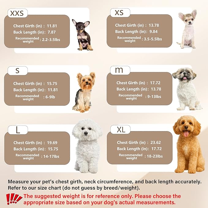 2 Pieces Dog Sweaters for Small Dogs Fall Dog Clothes Male Female Winter Fleece Puppy Sweaters Warm Pet Outfit for Yorkie, Chihuahua, Bulldog, Dachshund, Pug,M,Brown Gery