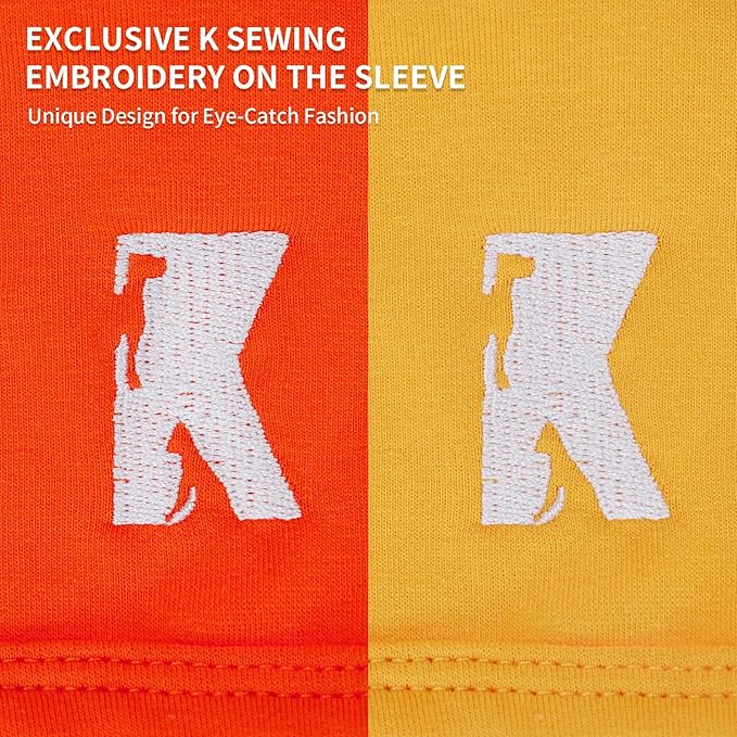 Koneseve Dog Shirts Breathable Cotton Dog Clothes Stretchy T-Shirt for Small Medium Large Dogs Cat Shirt Soft Puppy Outfit Kitten Apparel Pet Pullover Tee Blank Sweatshirt 2-Pack Yellow & Orange S