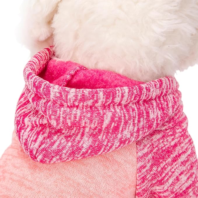 Dog Sweater, Dog Sweaters for Small Dogs, 2, 3 Pack Warm Soft Pet Clothes for Puppy, Medium Large Cat, Dogs Girl or Boy, Dog Shirt for Winter Christmas (Hoodie Pink,Purple+Pink,Rose, Large)