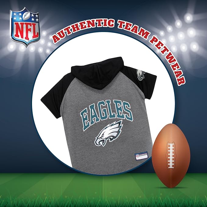 Pets First Philadelphia Eagles Hoodie Tee Shirt for Dogs, X-Small, Multi-Color