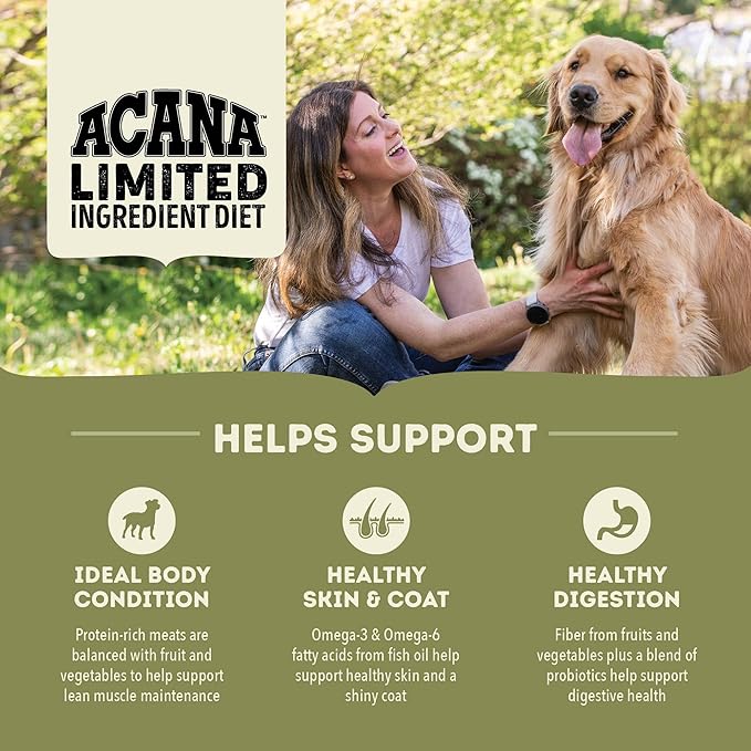 ACANA Singles Limited Ingredient Grain Free High Protein Dry Dog Food Pork & Squash Recipe 22.5lb Bag
