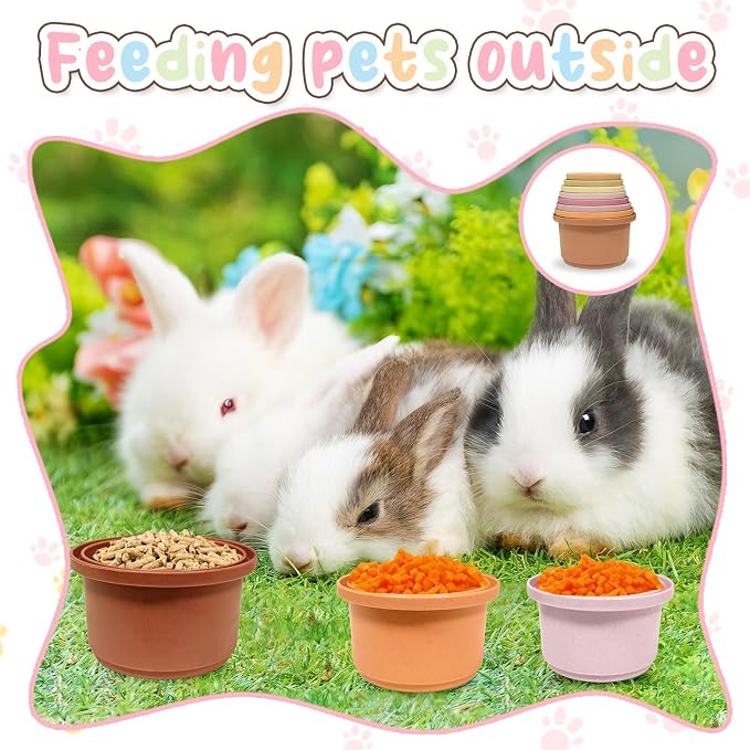 8 Pcs Stacking Cups for Small Animal Toys,Nesting Rabbit Toys of Different Sizes,Safe Plastic Colorful Nesting Toys for Bunny Guinea Pig Hiding Food and Playing (Purple)