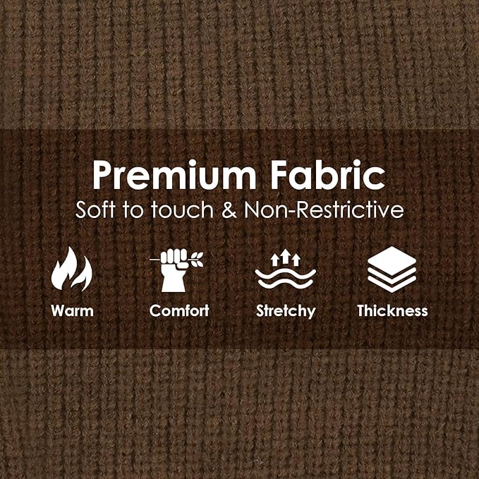 Dog Sweater XXXL, Turtleneck Sweaters with Leash Hole, Soft Knit Pullover for Large Dogs Male Female, Winter Thermal Pet Sweaters for Doberman Labrador, Brown 3XL