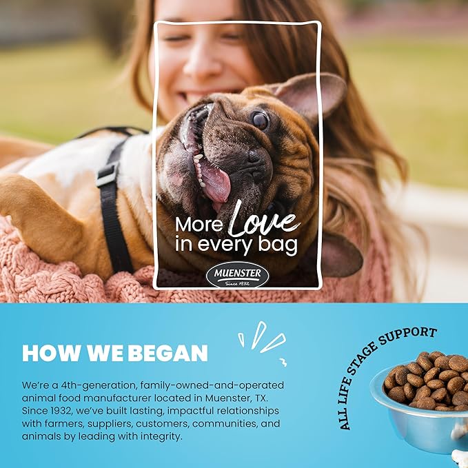 Muenster Ancient Grains Chicken & Pork Dry Dog Food, 22lb - Gluten-Free, High Protein, Digestive Support