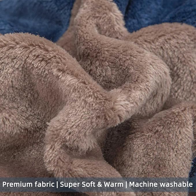 FabriCastle Dog Hoodie Sweater for Small Dogs Boy and Girl, Small Dog Clothes XS XXS Puppy Sweatshirt, Pet Outfit, Cat Clothing Super Soft Warm Snap On Closure (Khaki-Navy, X-Large)