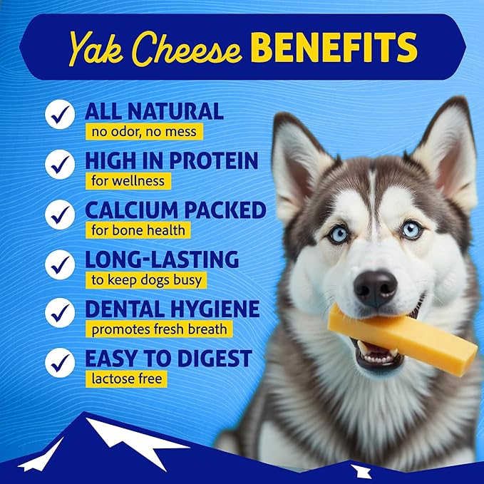 Himalayan Dog Chew Original Yak Cheese Dog Chews, The Better-For-You Chew, 100% Natural, Long Lasting, Healthy Safe Dog Treats, Lactose & Grain Free, Protein Rich, For Dogs 65 Lbs & Smaller, 2-Count
