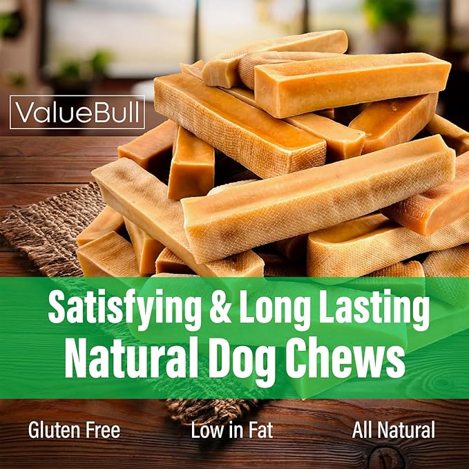 ValueBull Himalayan Yak Cheese Dog Chews, Extra Extra Large, 25 ct Bulk Pack - Long Lasting for Aggressive Chewers, All Natural, Healthy & Safe, Low Odor Nepal Yak Milk Chews