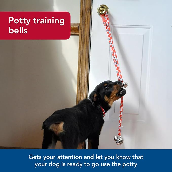 Coastal Pet - Advance - Dog Potty Training Bells, Brown Paws and Bones, 1" x 31"