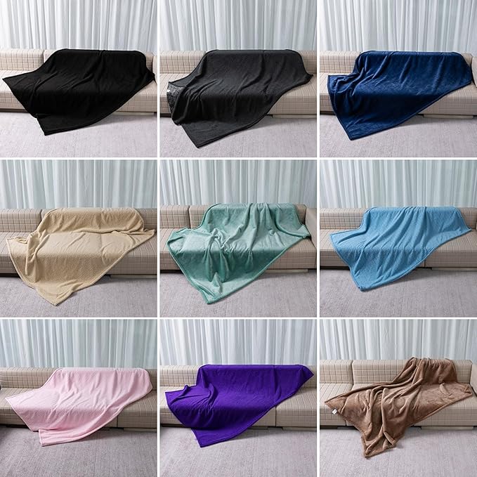Maidewow Waterproof Dog Throw Blanket Reversible Fluffy Blue Pet Bed Cover Puppy Blankets Leakproof Sofa Couch Washable Cover Cat Pet Blanket for Warm-Lake Blue,S