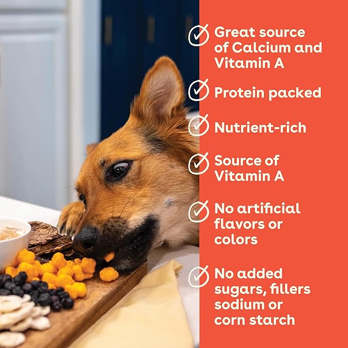 Pupford Cheese Crunchies, All-Natural, Healthy, Freeze Dried, Single-Ingredient Treat for Dogs & Puppies (Cheddar, 7.50 oz)