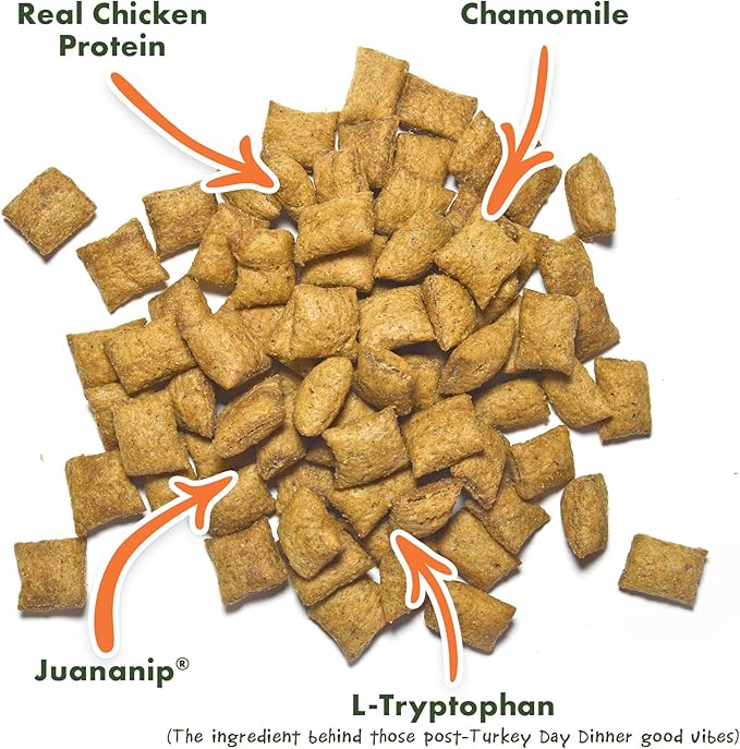 Doggijuana Calming Dog Treats - Peanut Butter & Chicken 2-Pack 6oz Resealable Pouches - Helps Pets Chill - No Corn, Wheat, or Soy - with Catnip, Chamomile & L-Tryptophan to Support Relaxation