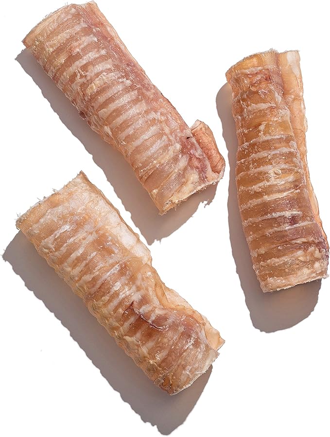 Jack&Pup 6 Inch Trachea Dog Chew | Single Ingredient Beef Trachea Treats for Dogs | Naturally Rich in Glucosamine and Chondroitin for Joint Health (12 Pk)