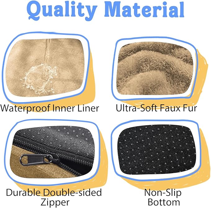 Washable Orthopedic Large Dog Bed - XL Large Dog Bed with Removable Bolsters Cover Foam Support Big Dogs Beds Non-Slip Bottom & Waterproof Pet Beds