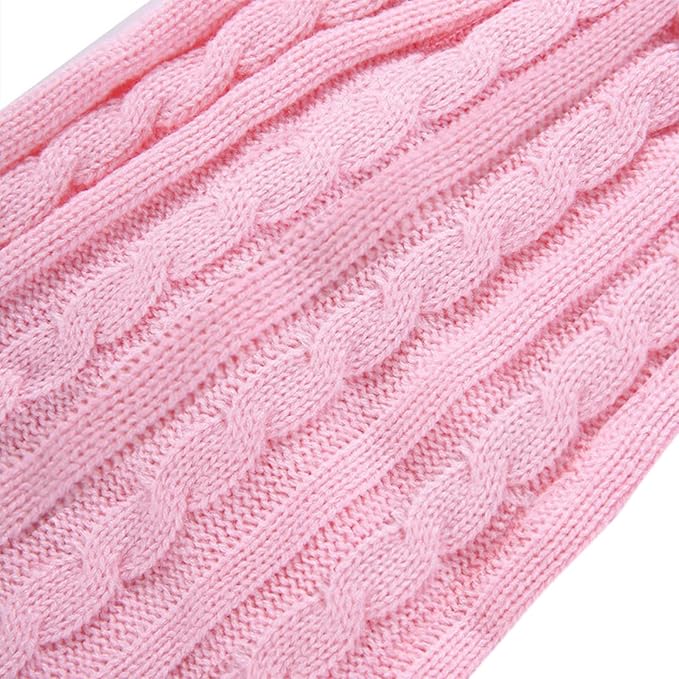 CHBORCHICEN Small Dog Sweaters Knitted Pet Cat Warm Dog Sweatshirt Winter Clothes Kitten Puppy Sweater (XX-Small, Pink)