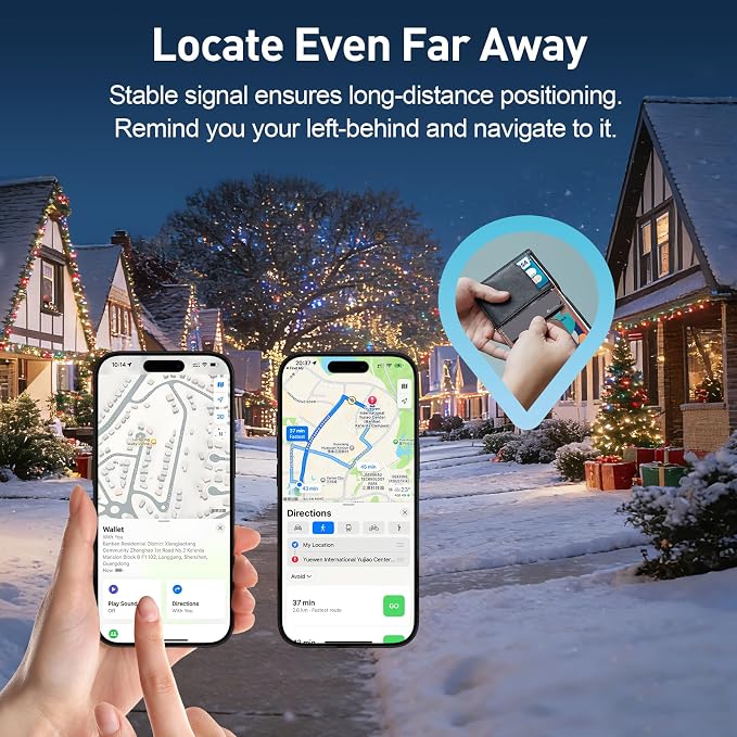 2026 Apple MFi Certified Wallet Tracker Smart Card for Find My iPhone Ultra Thin Air Tracker Tag for Travel, 5 Years+ Staying Power, IP69 Waterproof, Key Finder & Item Locator for Keys, Bags, Passport | Ultra Thin Air Tracker Tag for Travel, 5 Years+ S...