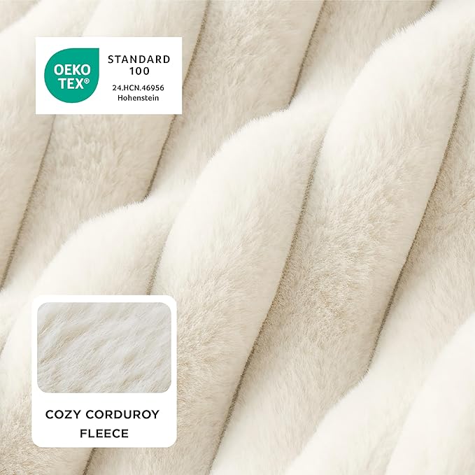 Bedsure Orthopedic Dog Beds Large Sized Dog, Waterproof Memory Foam Pet Bed with Sides, Non-Slip Bottom and Egg-Crate Foam Large Pet Couch Sofa with Washable Removable Corduroy Cover, Cream