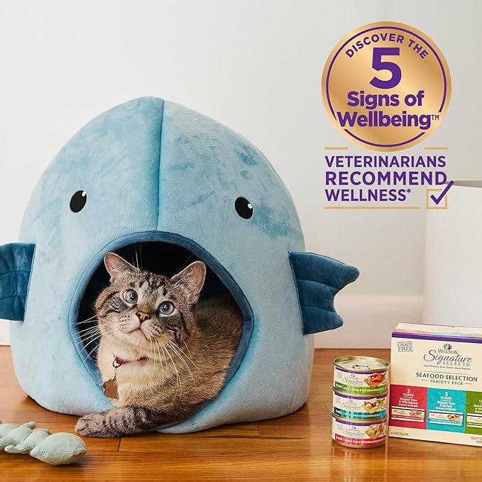 Wellness CORE Signature Selects Chunky Adult Wet Cat Food, Natural, Protein-Rich, Grain Free, 2.8 Ounce, 12 Pack (Chicken & Salmon)