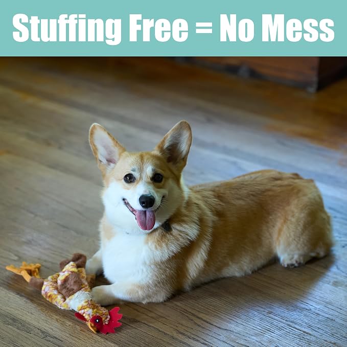 SPOT Skinneeez Chicken 13 Inch Stuffing-Free Plush Squeaky Dog Toy – Soft Interactive Chew Toy for Small and Medium Dogs – Mess-Free Play for Light & Moderate Chewers