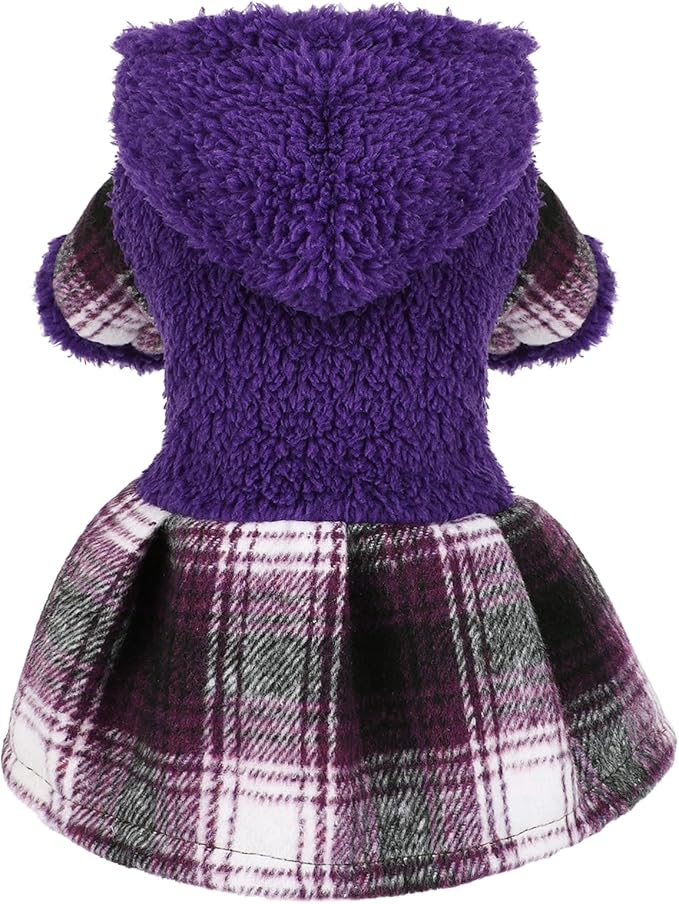 Dog Sweater Puppy Clothes for Small Dogs Boy Girl Pet Hoodies for Dogs Cold Weather Doggie Coats Fall Doggy Sweatshirt for Chihuahua Yorkie Cat Outfits (Purple, Small)
