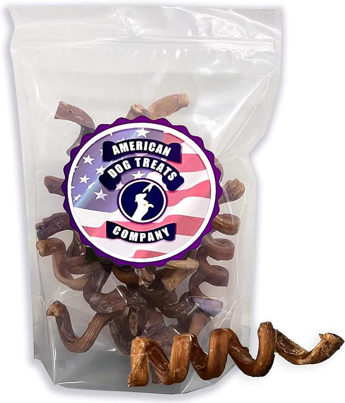 Bully stick springs for dogs - Fun, challenging single ingredient treats - Digestible Pizzle Stick chews - Healthy spiral bullysticks - Curly beef stick treats. (PACK OF 20)