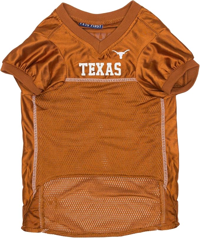 Pets First NCAA College Texas Longhorns Mesh Jersey for DOGS & CATS, X-Large. Licensed Dog Jersey with your Favorite Football/Basketball College Team