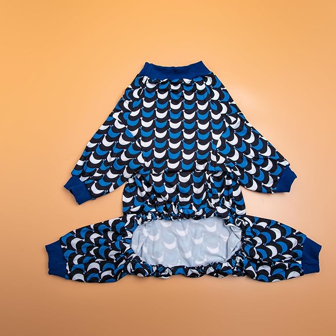 LovinPet Jammies for Large Dogs - Anti Licking & Anxiety Calming Dog Shirt, Lightweight Stretchy Summertime Print, Pitbull Shirt, Large Dogs Onesie, Pitbull Clothes, Dog Costume for Parties, Black L