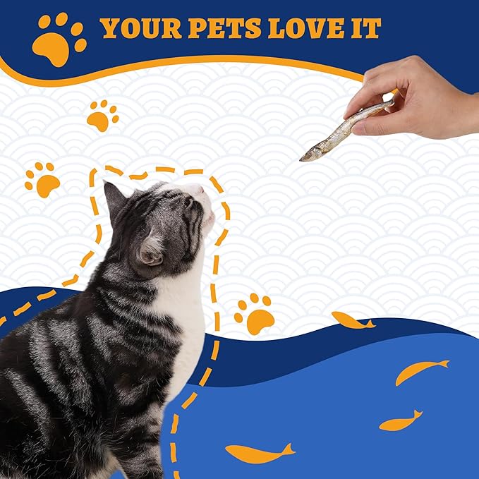 Just Try 10.58 oz Freeze Dried Minnows for Cat & Dog Treats Raw Single Ingredient High Protein Training Treats Pet Snacks Omega 3 for Skin Coat Health