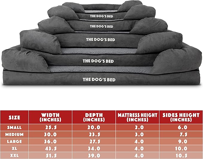 The Dog's Bed Replacement Outer Cover ONLY (Outer Cover ONLY - NO Bed, NO Waterproof Inner) for The Dog's Bed, Washable Plush Fabric, Extra Large (Grey Plush) Veterinary Approved