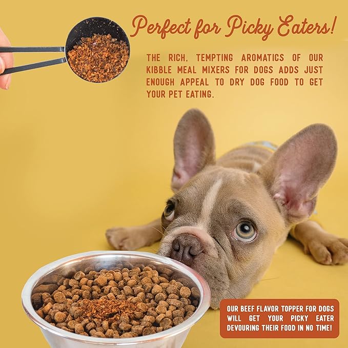 Beg & Barker Beef Dog Food Topper (5 oz, Pack of 3) - Premium Meal Mixers for Dogs - Healthy Dog Food Topper - All Natural, Dog Food Seasoning - High Protein Beef Dog Food Toppers