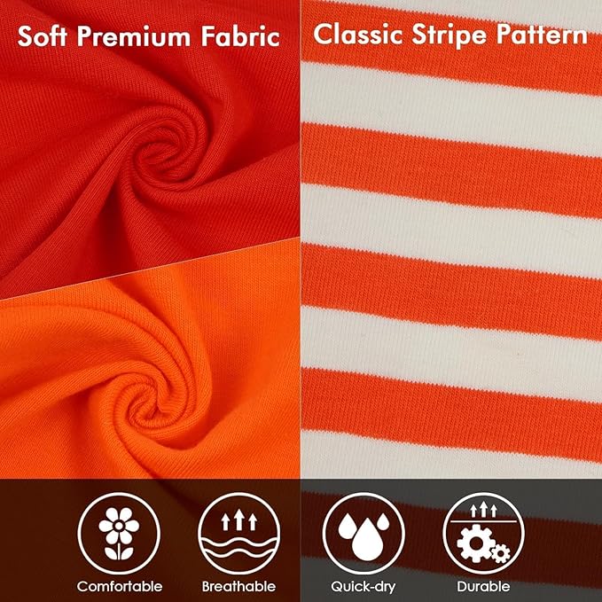 3 Pack Orange Striped Dog T-Shirts,X-Small Sleeveless Puppy Tank Top,Spring Summer Outdoor Sun Protection Tee Shirt,Lightweight for Chihuahua Lounge Wear,Party,Travel(Orange,XS