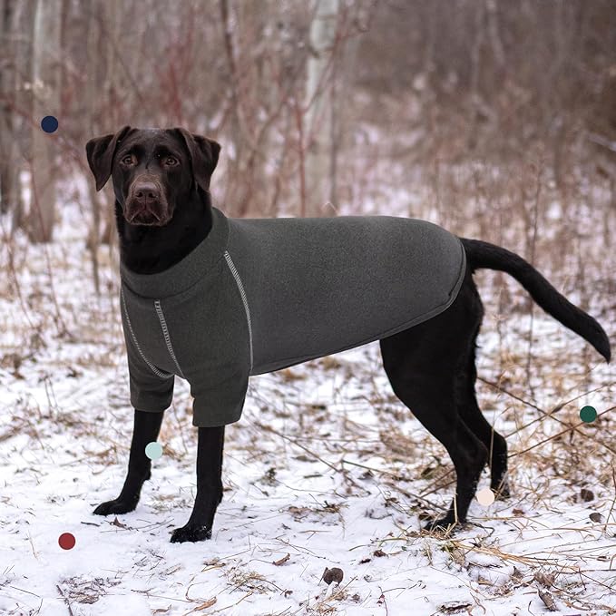IECOii Great Dane Sweater - Extra Large Dog Sweater, Fleece Sweatshirt for Big Dogs, Warm Winter Coat, Grey, 5XL