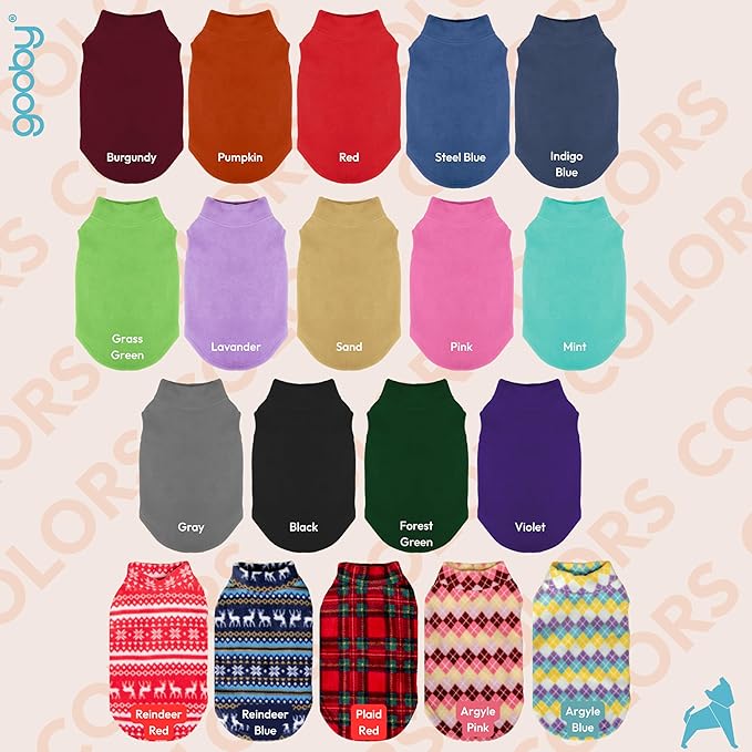 Gooby - Stretch Fleece Vest, Pullover Fleece Vest Jacket Sweater for Dogs, Reindeer Red, X-Large