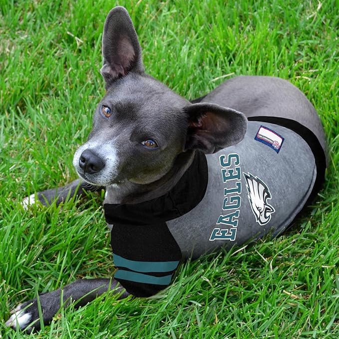 Pets First NFL Philadelphia Eagles Hoodie for Dogs & Cats. | NFL Football Licensed Dog Hoody Tee Shirt, Large| Sports Hoody T-Shirt for Pets | Licensed Sporty Dog Shirt (PHL-4044-LG)
