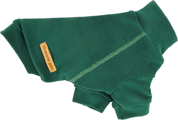 Fitwarm 3 Pack Fleece Dog Sweater, Turtleneck Dog Sweatshirt, Dog Winter Clothes for Small Dogs Boy Girl, Pet Pullover Jumper, French Bulldog Apparel, Dark Green, Teal Green, Olive Green, XL