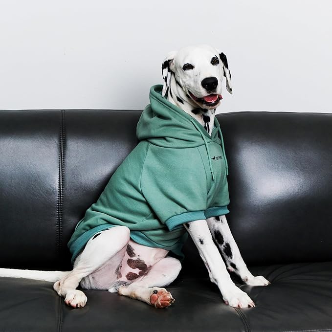 Tuff Pupper Dog Hoodie | Premium Quality Insulated Fabric | Ultra Soft Interior for Superior Comfort | Elastic Cuffs & Drawstring for Warmth | Stretch Fit Suitable for All Breeds (Teal, XL)