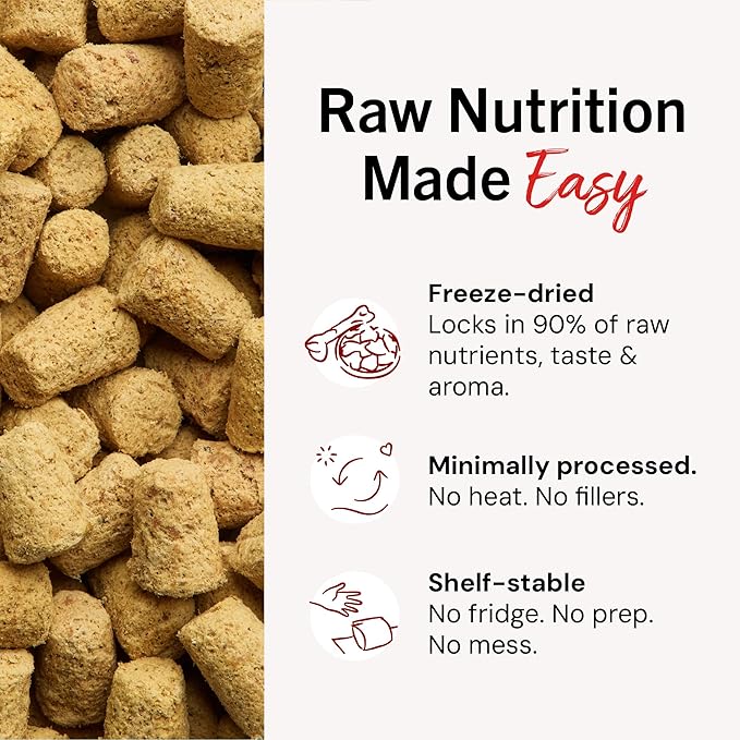 Stella & Chewy's Freeze-Dried Raw Lamb Meal Mixers- Dog Food Topper and Mixer - Made with 95% Grass-Fed Lamb, Organs & Bone - Perfect for Picky Eaters - Grain-Free - 18 oz