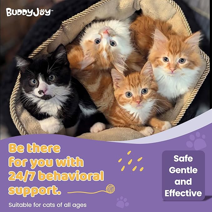 Cat Calming Diffuser Refills – Long-Lasting 30-Day Formula, Cat Pheromones Calming Diffuser for Stress Relief, Relaxation, and Anxiety Reduction, Easy to Use – (3 Diffusers + 3 Refills)