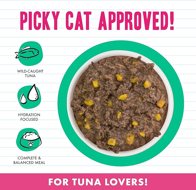 Weruva BFF Minced Natural Wet Cat Food, Tuna and Pumpkin Valentine in Gravy, 3oz Can, Pack of 24